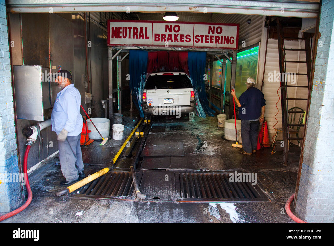 Car wash in Manhattan, New York City Stock Photo Alamy