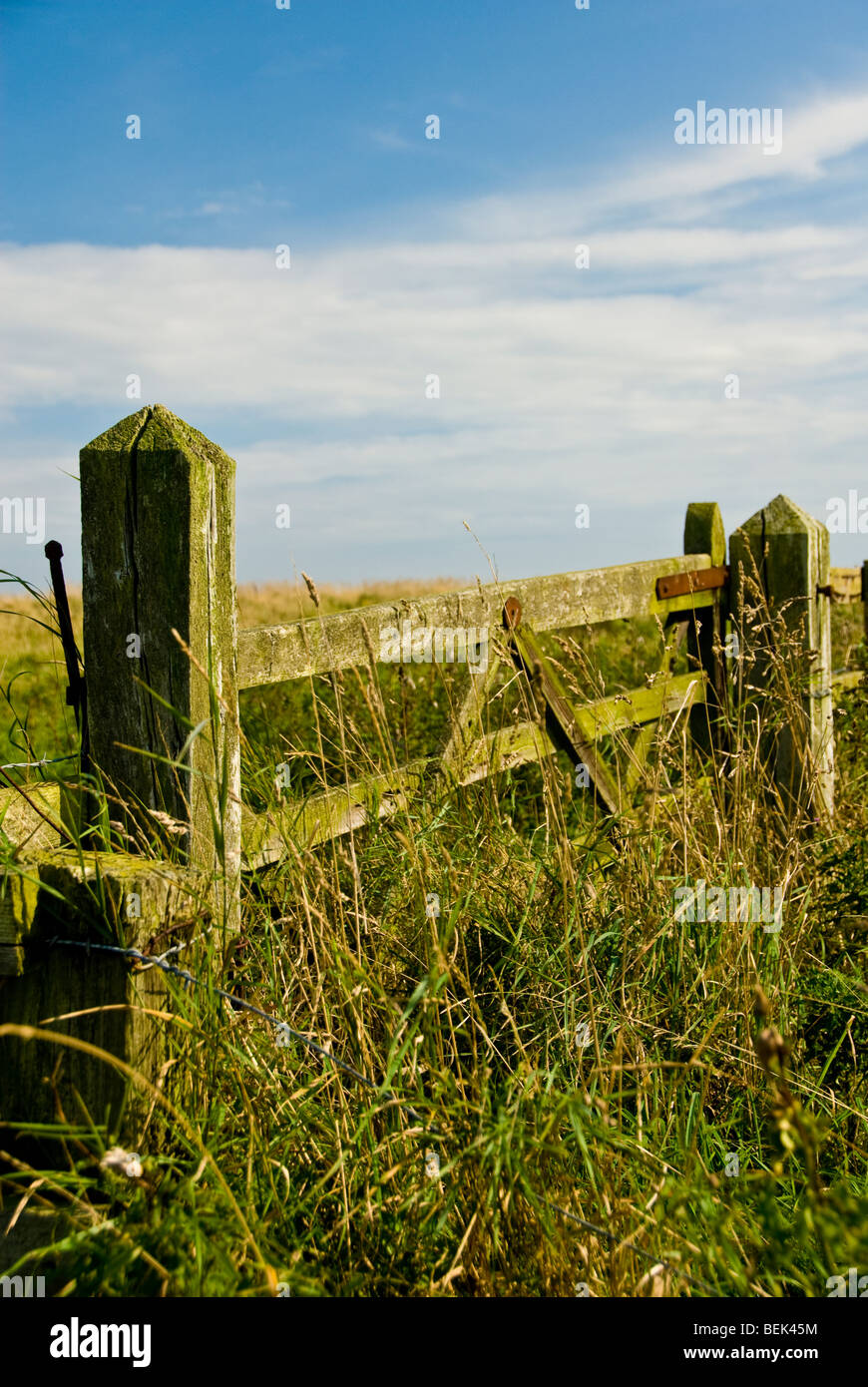 Gate post grass hi-res stock photography and images - Alamy