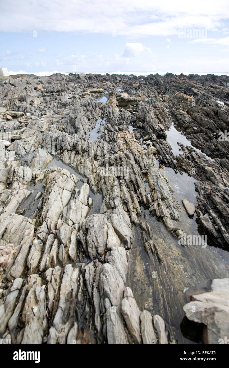 Eroded Beach rocks Stock Photo