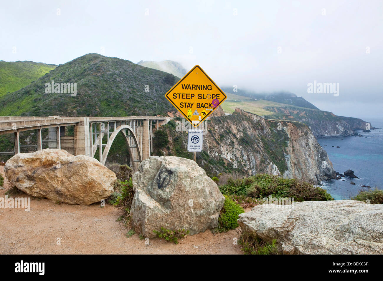 Bixby Bridge along the 'Big Sur' on the central California coast, USA Stock Photo