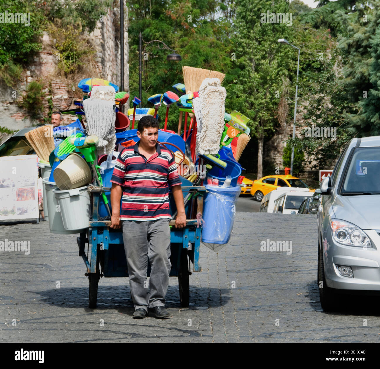 Istanbul Turkey hawking trader peddler hawker sale Stock Photo