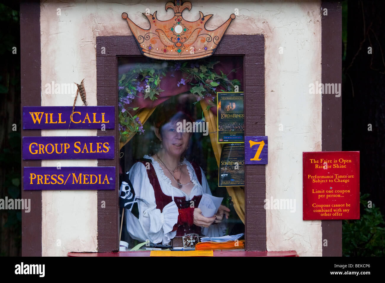 Entance Ticket Booth at Renaissance Fair in Tuxedo, New York Stock Photo Alamy