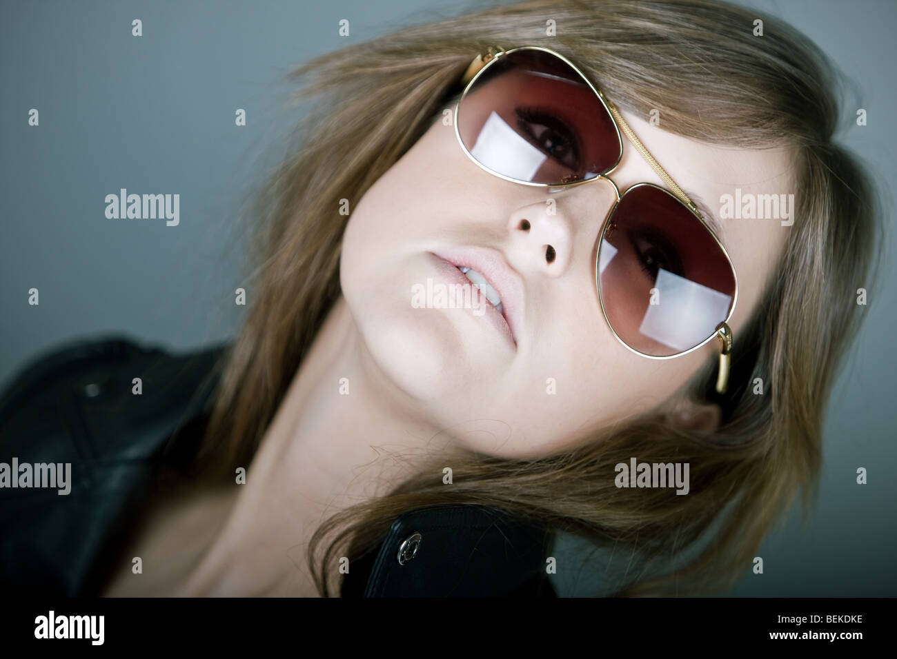 Woman aviator glasses hi-res stock photography and images - Alamy
