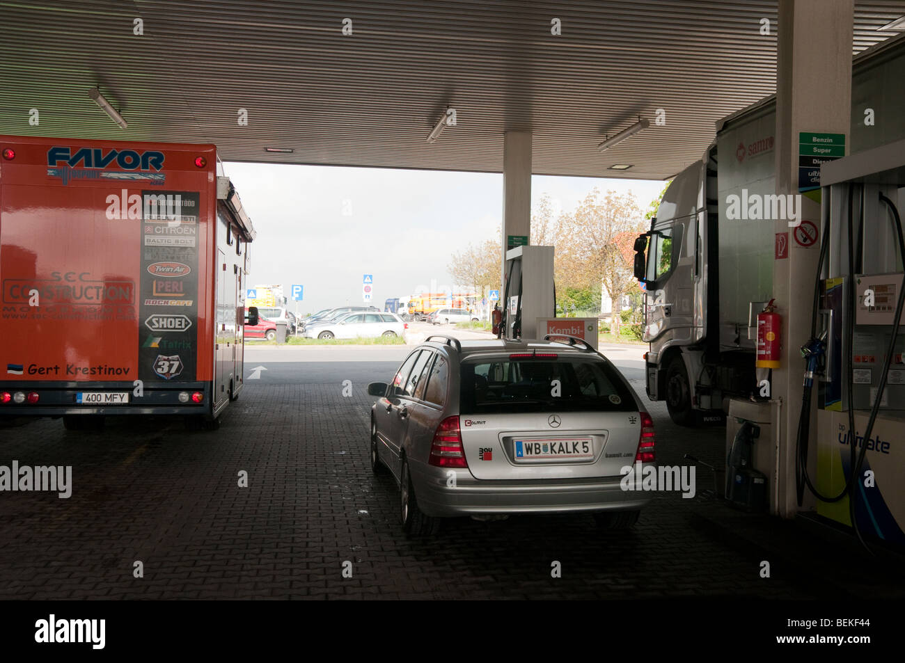 Petrol / Gas filling station in Linz Austria Europe Stock Photo