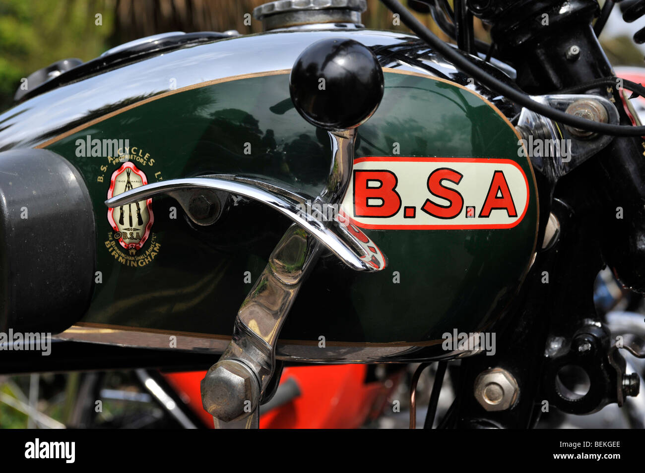 fuel tank and hand gear change on bsa 