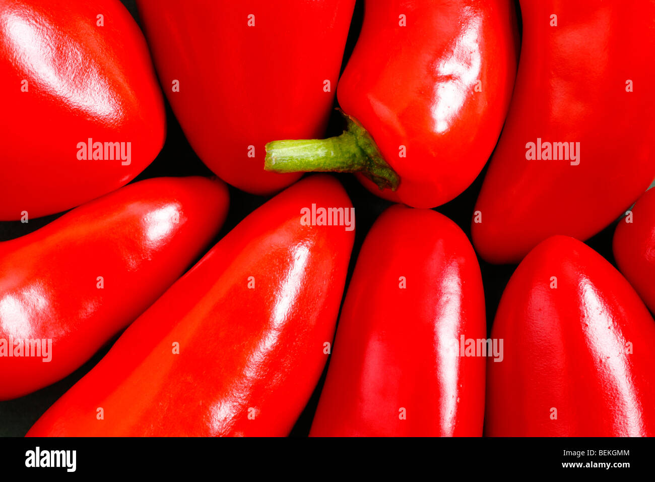 Red chilli peppers. Stock Photo