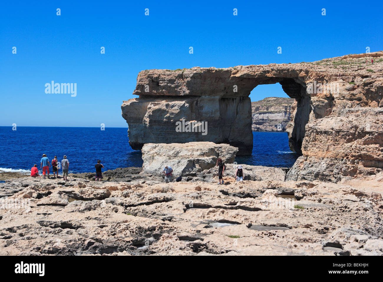 Azure Window, Dwejra Point, Gozo, Malta Stock Photo
