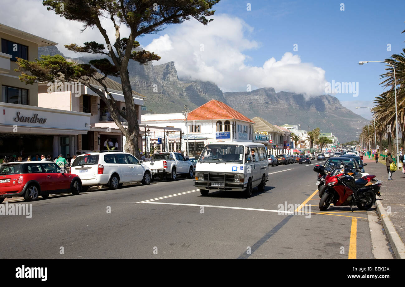Victoria Rd, Camps Bay - Cape Town Stock Photo