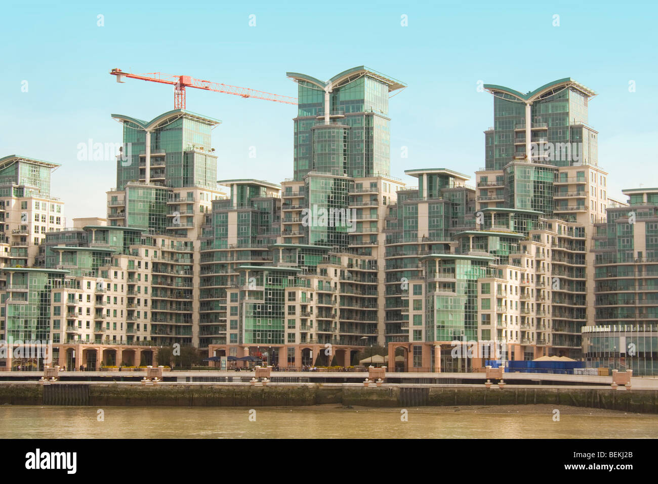 St George Wharf flats apartments Vauxhall London SW8 Stock Photo