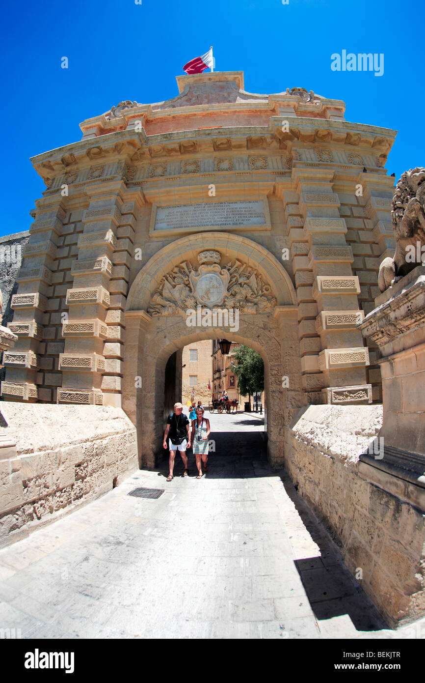 The Main Gate, Mdina, Malta Stock Photo - Alamy
