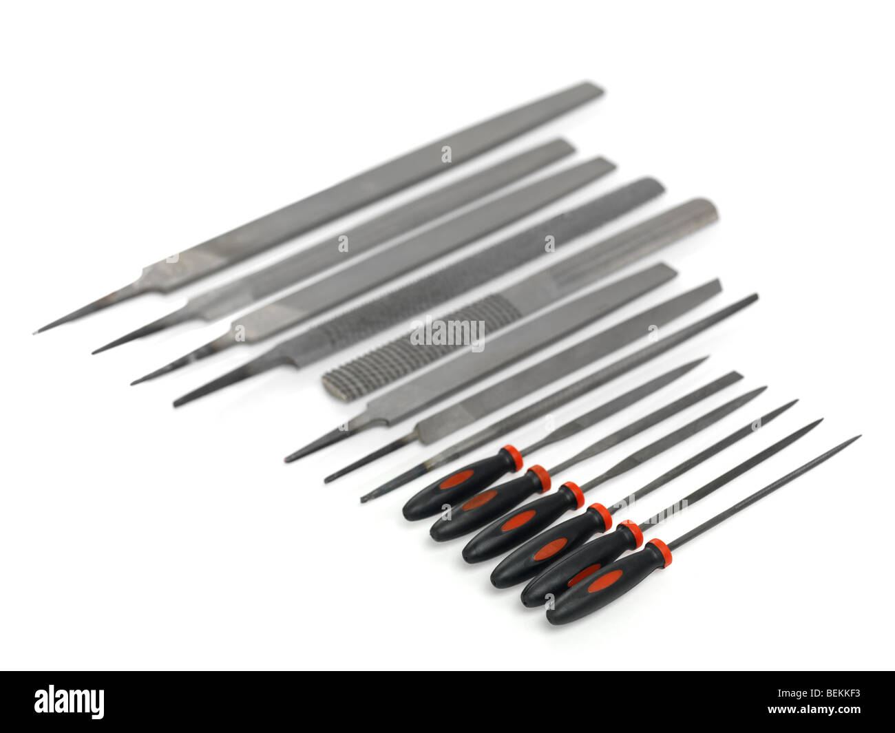 Set of hand files and needle files Stock Photo