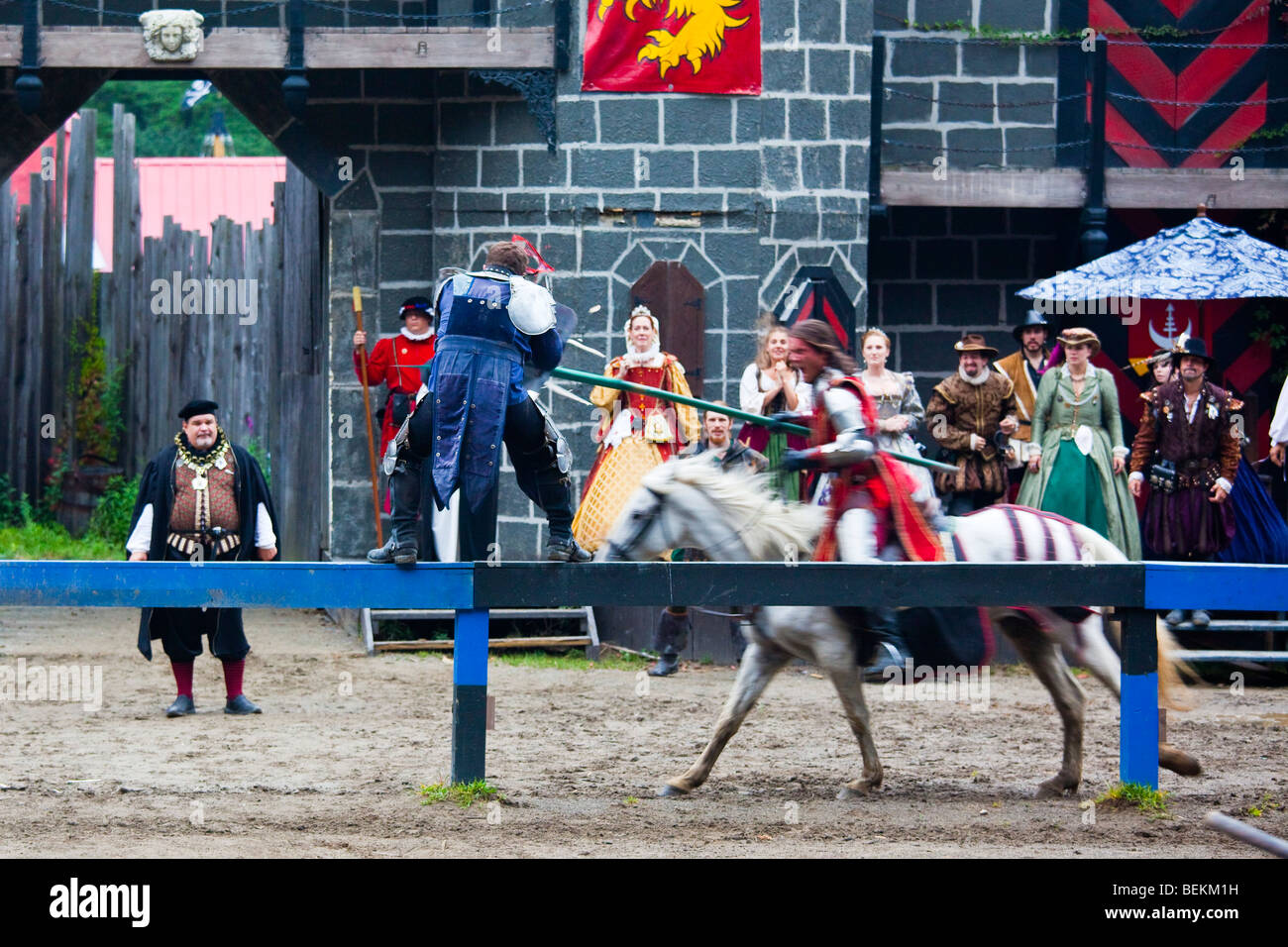 Jousting at Renaissance Fair in Tuxedo, New York Stock Photo Alamy
