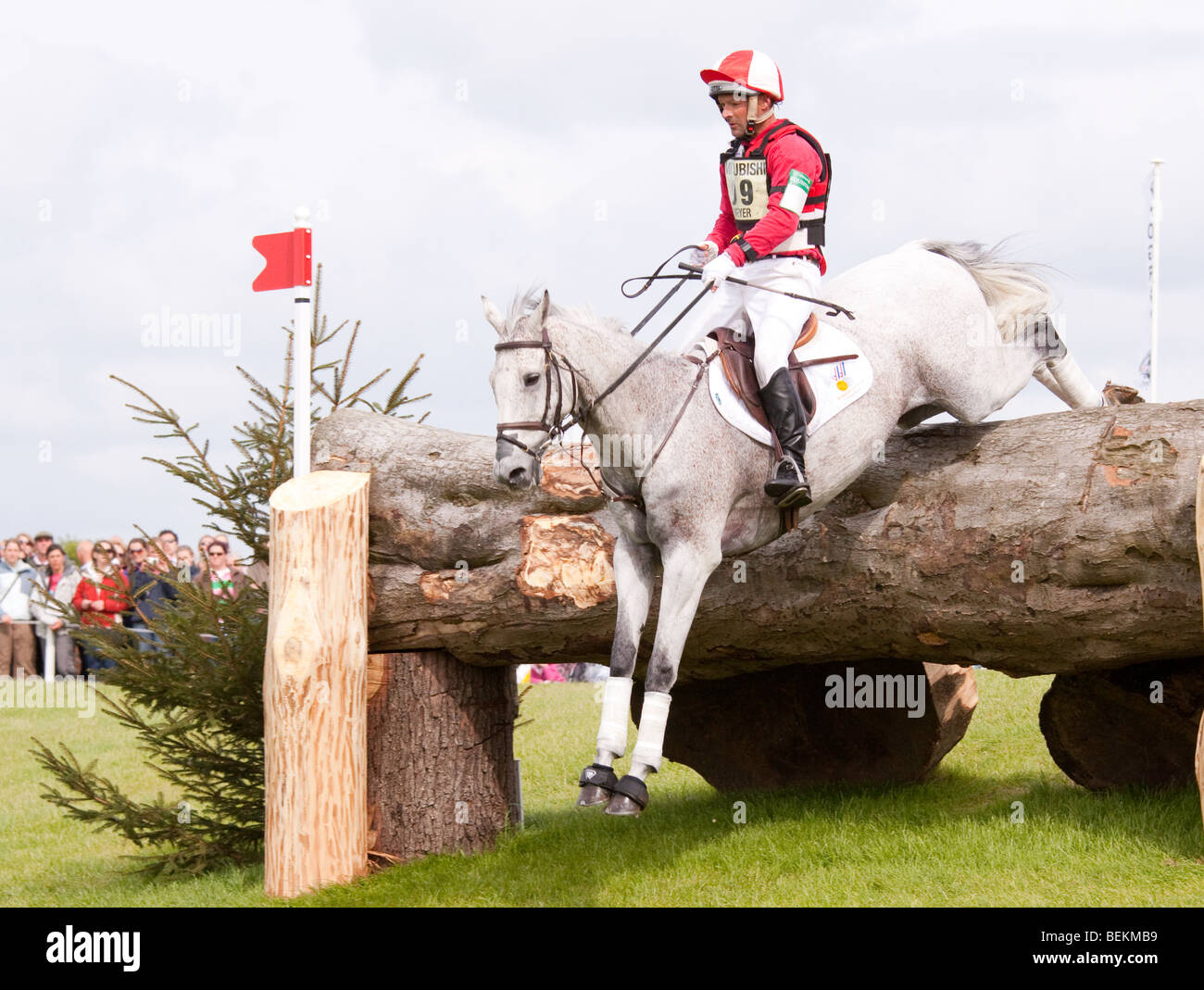 Cross country at Badminton horse trials Stock Photo