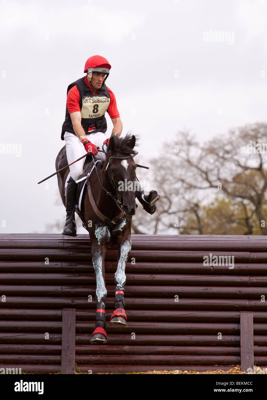 Cross country at Badminton horse trials Stock Photo