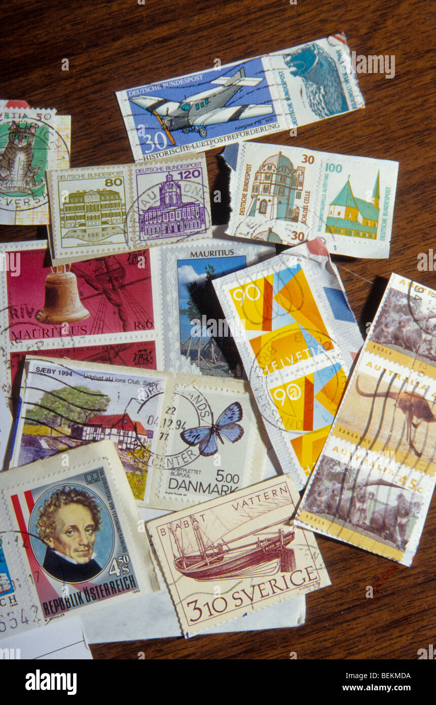 stamps-from-many-countries-stock-photo-alamy