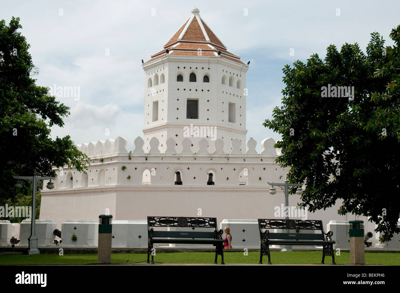 Phra Sumen Fort at Banglamphu, Bangkok, Thailand Stock Photo