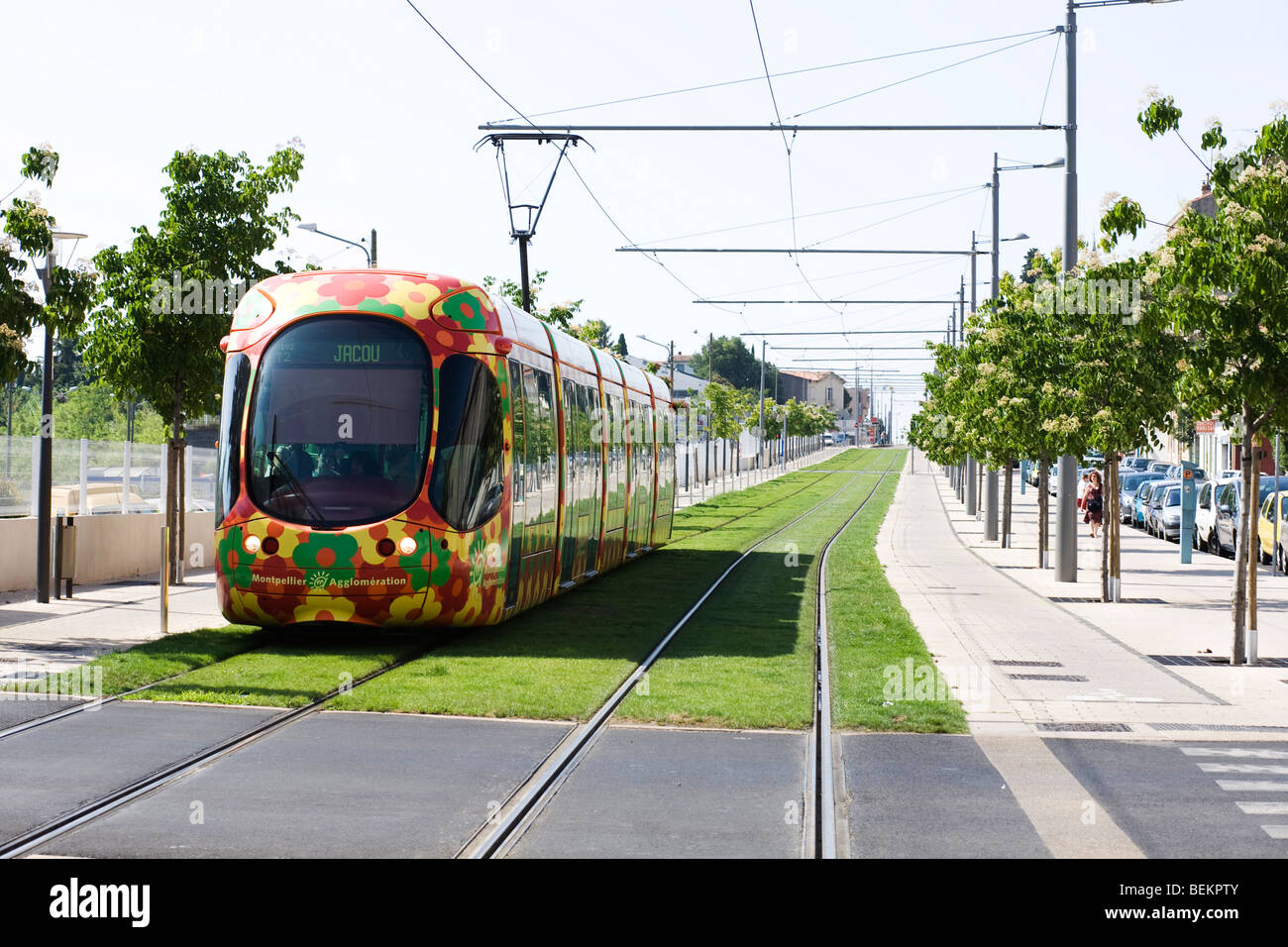 Montpellier Tram, Hérault, France Stock Photo