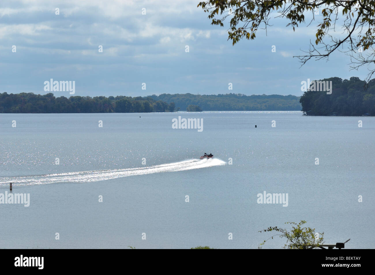 Boat on Old Hickory Lake near Nashville, Tennessee, USA Stock Photo Alamy