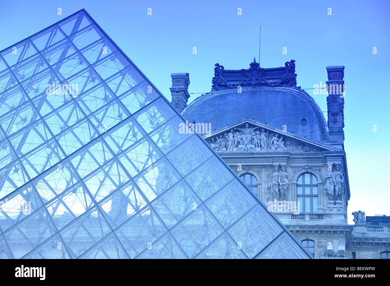 Louvre Pyramid Paris Stock Photo Alamy