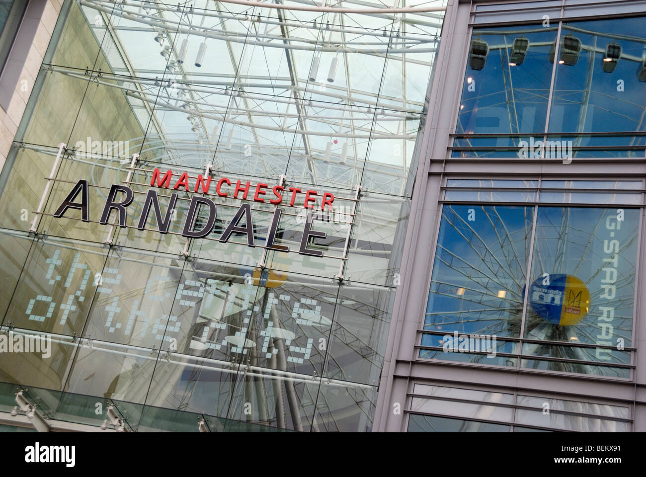 The Manchester Arndale Centre, the main shopping centre in Manchester, England, UK Stock Photo