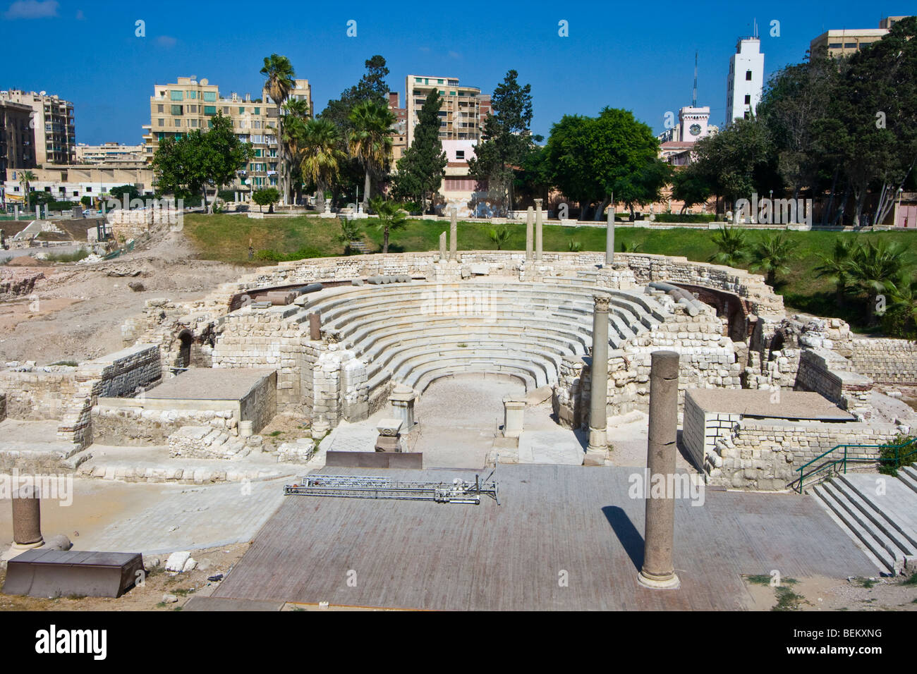 Roman Amphitheatre in Alexandria Egypt Stock Photo Alamy