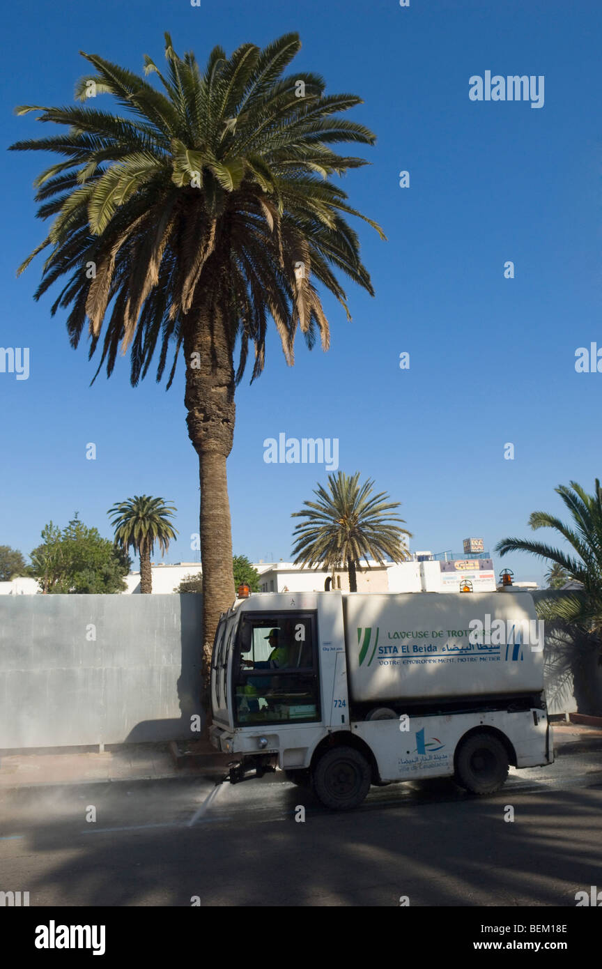 Street cleaning machine, Casablanca, Morocco, Africa Stock Photo Alamy