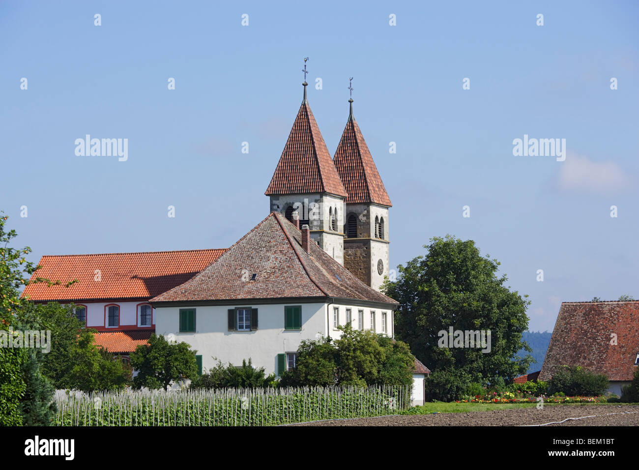 St. Peter and Paul Church, Reichenau-Niederzell, Baden-Wurttemberg, Germany Stock Photo