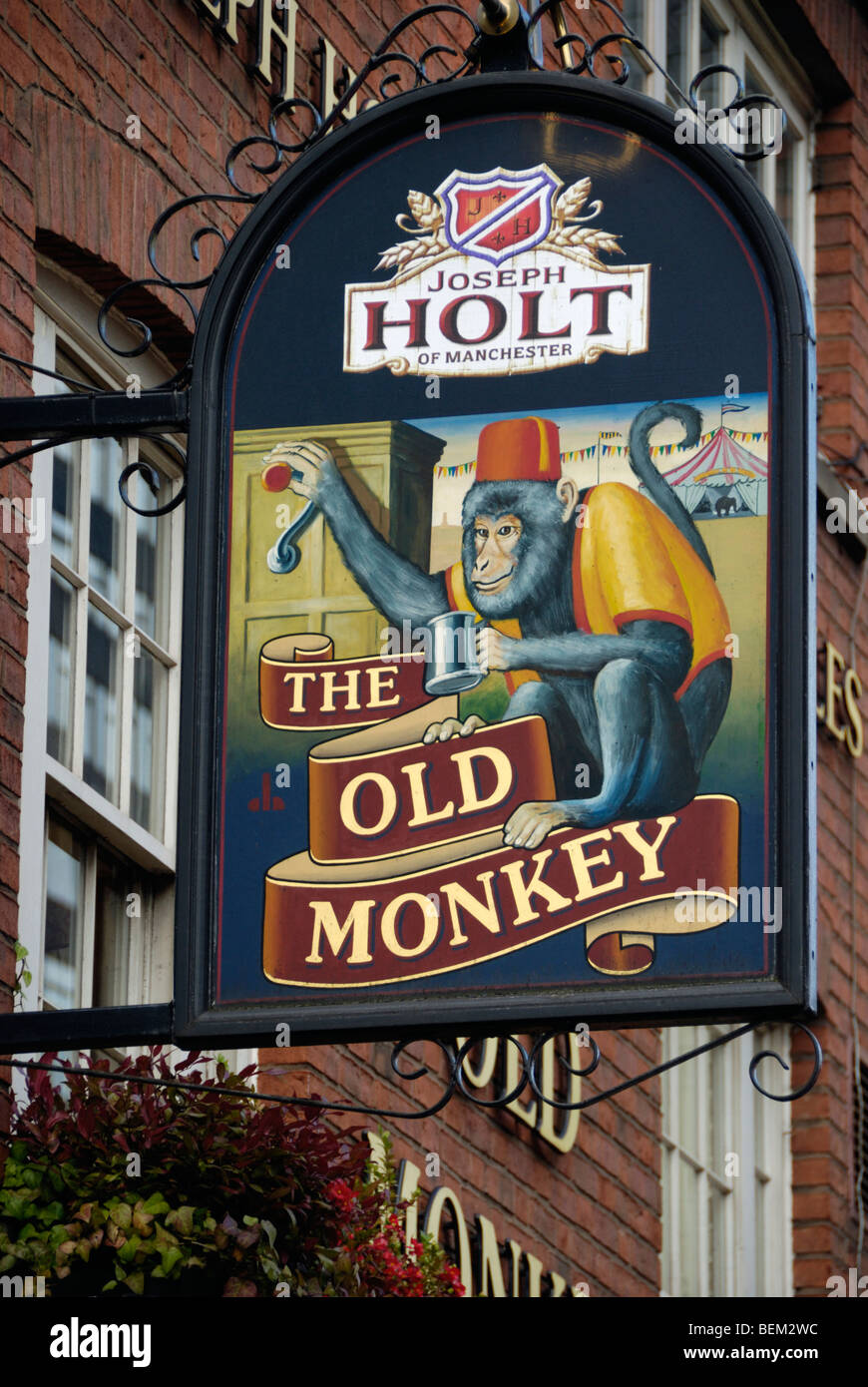 The Old Monkey pub in Portland Street, Manchester, England, UK Stock