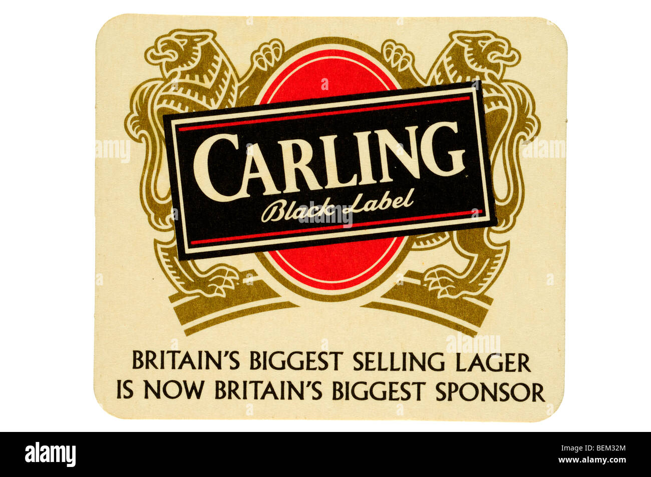 carling black label britains biggest selling lager is now britains biggest sponsor Stock Photo