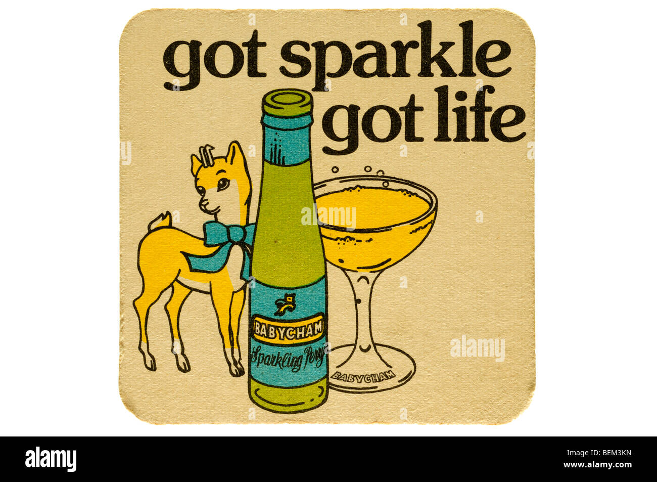 got sparkle got life babycham Stock Photo