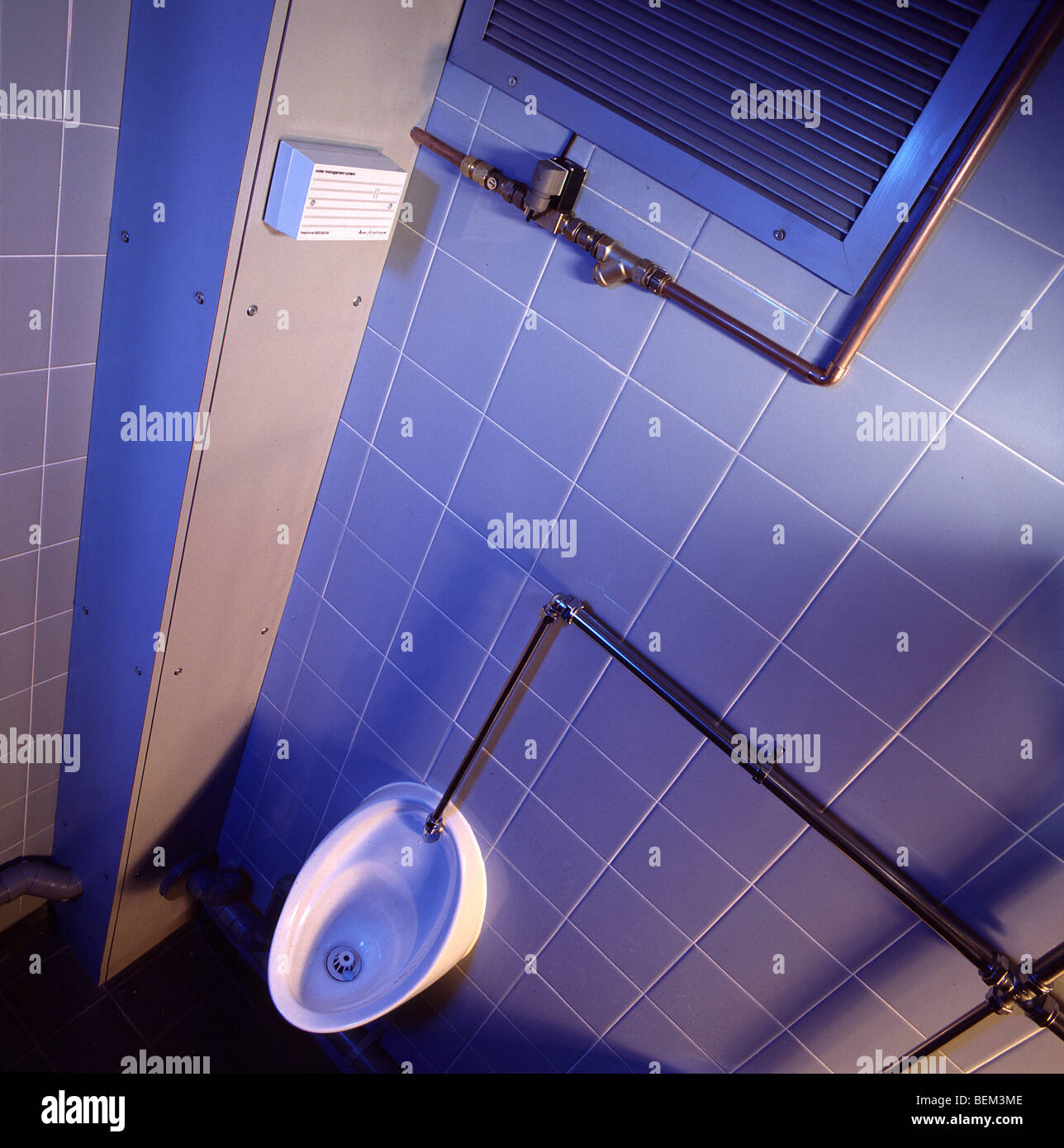 High view of urinal in gents toilet Stock Photo Alamy