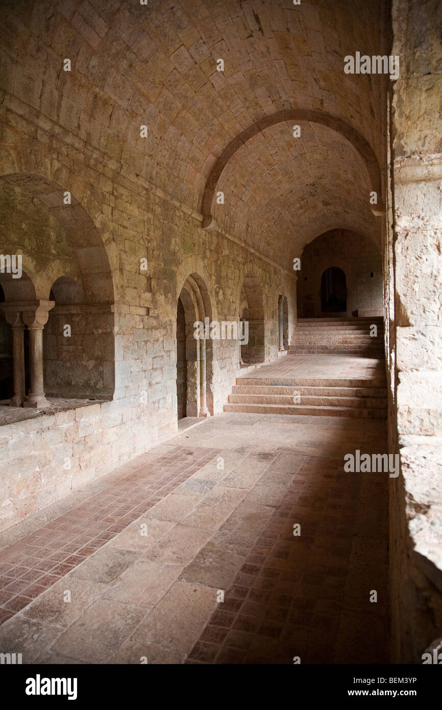 Cloister, Thoronet Abbey, Provence Stock Photo