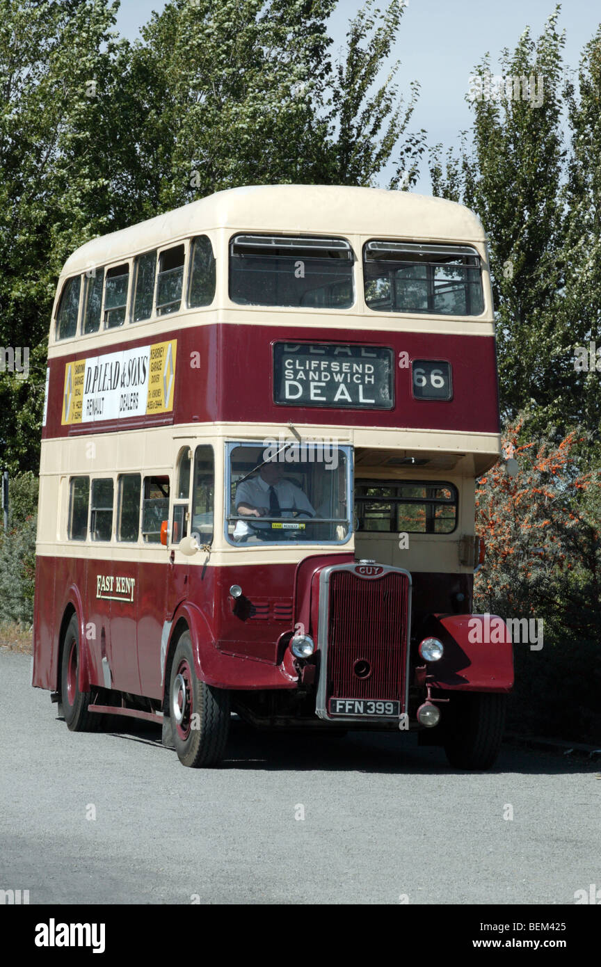 GUY Arab III Bus, a historic vehicle running trips during the Bank Holiday Mining Heritage Festival at Fowlmead Country Park Stock Photo