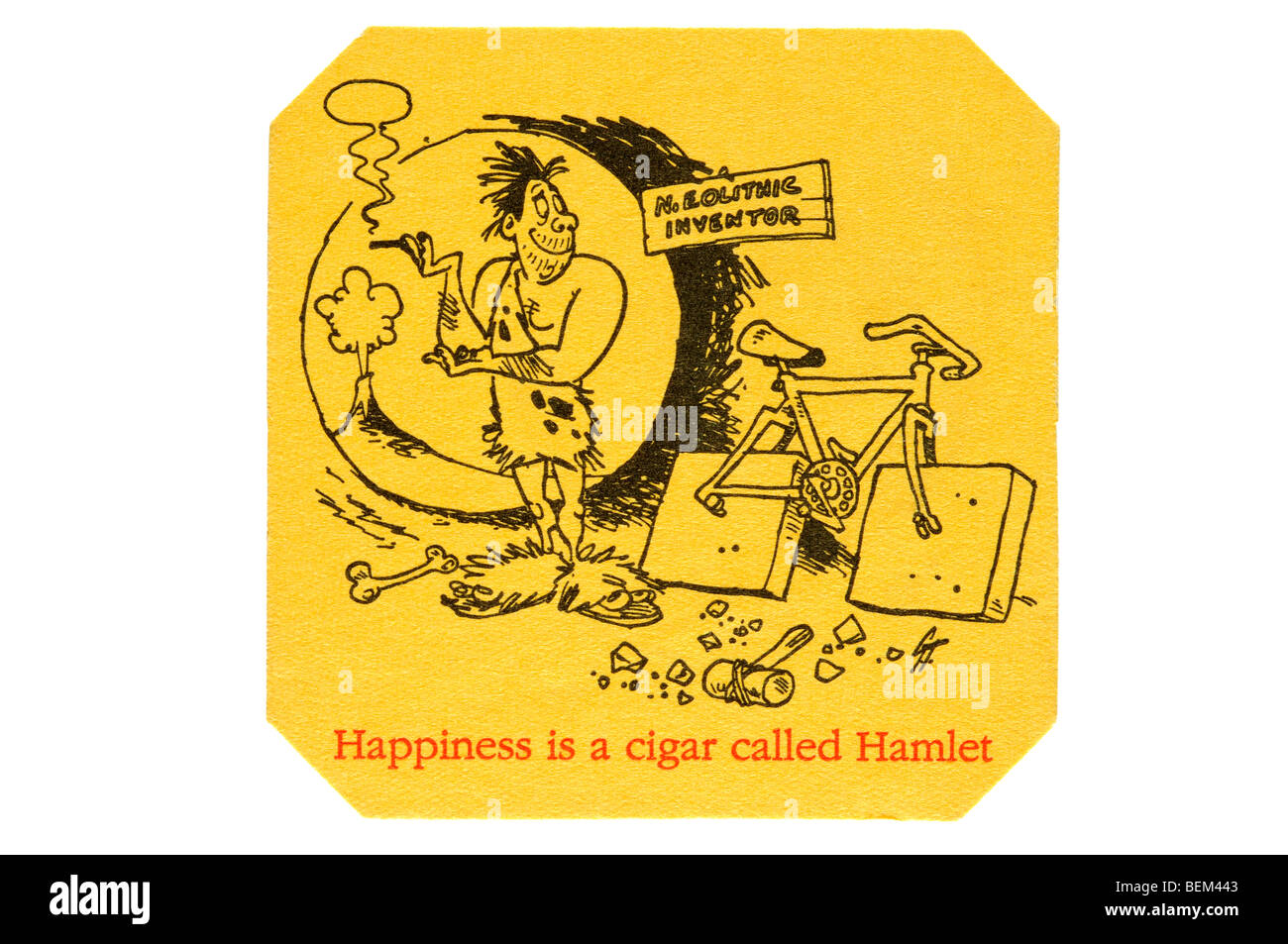 happiness is a cigar called hamlet Stock Photo