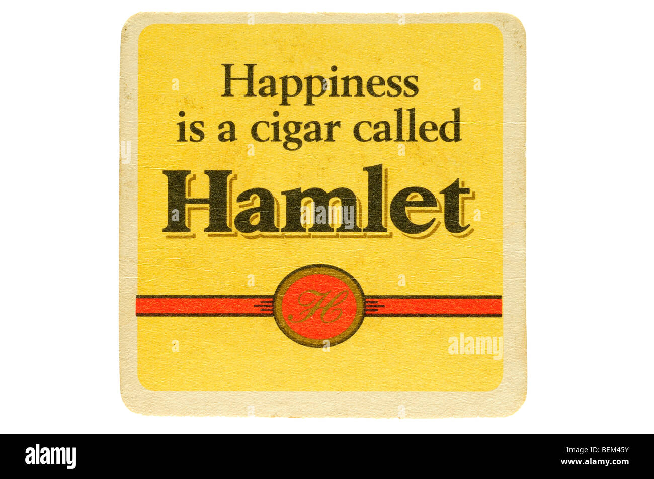 happiness is a cigar called hamlet Stock Photo Alamy