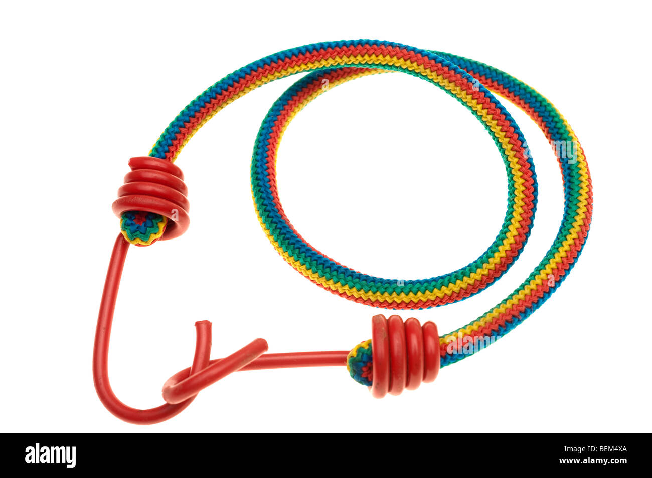 multj coloured plastic coated coiled elastic bungee cord Stock Photo - Alamy