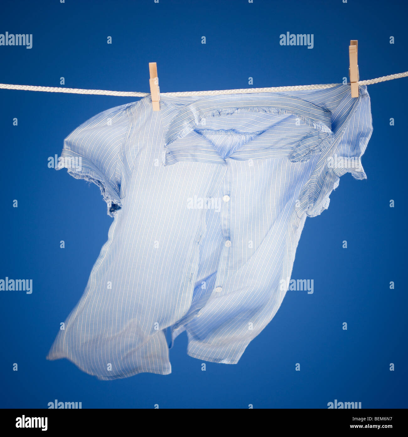 Blouse on clothes line Stock Photo Alamy