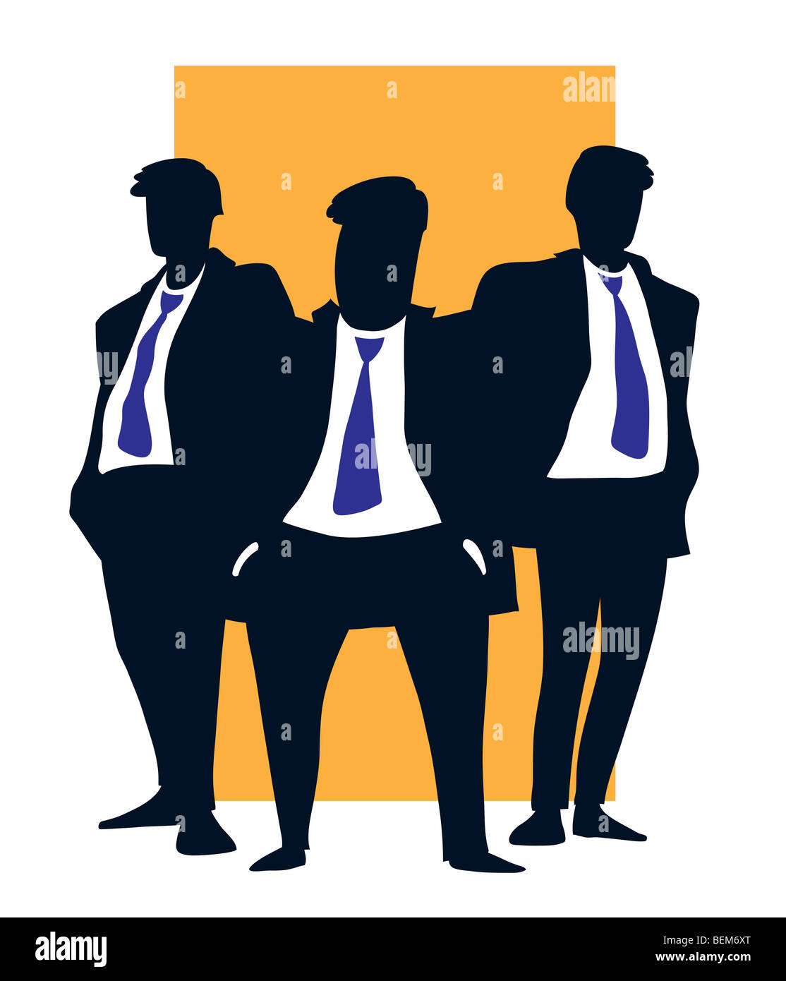 Businessman Leader with his team standing behind him Stock Photo Alamy