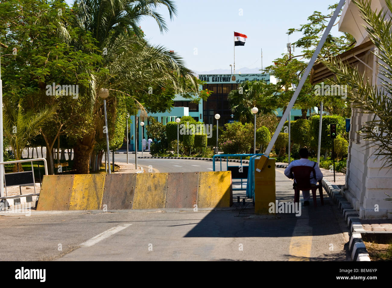 Taba Gateway Border with Israel on the Sanai Peninsula in Egypt Stock Photo