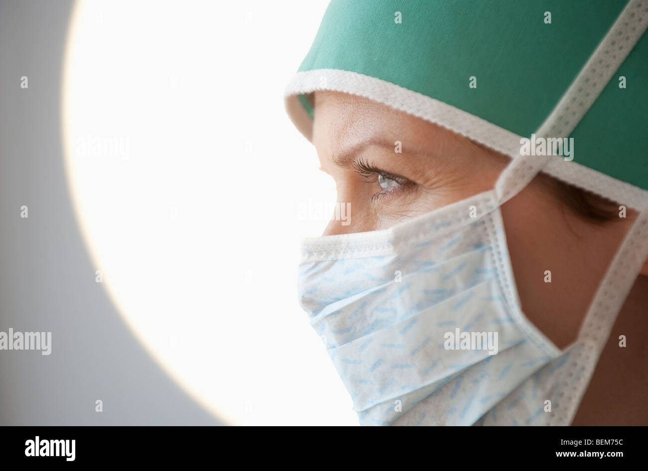 Female doctor with surgical mask Stock Photo