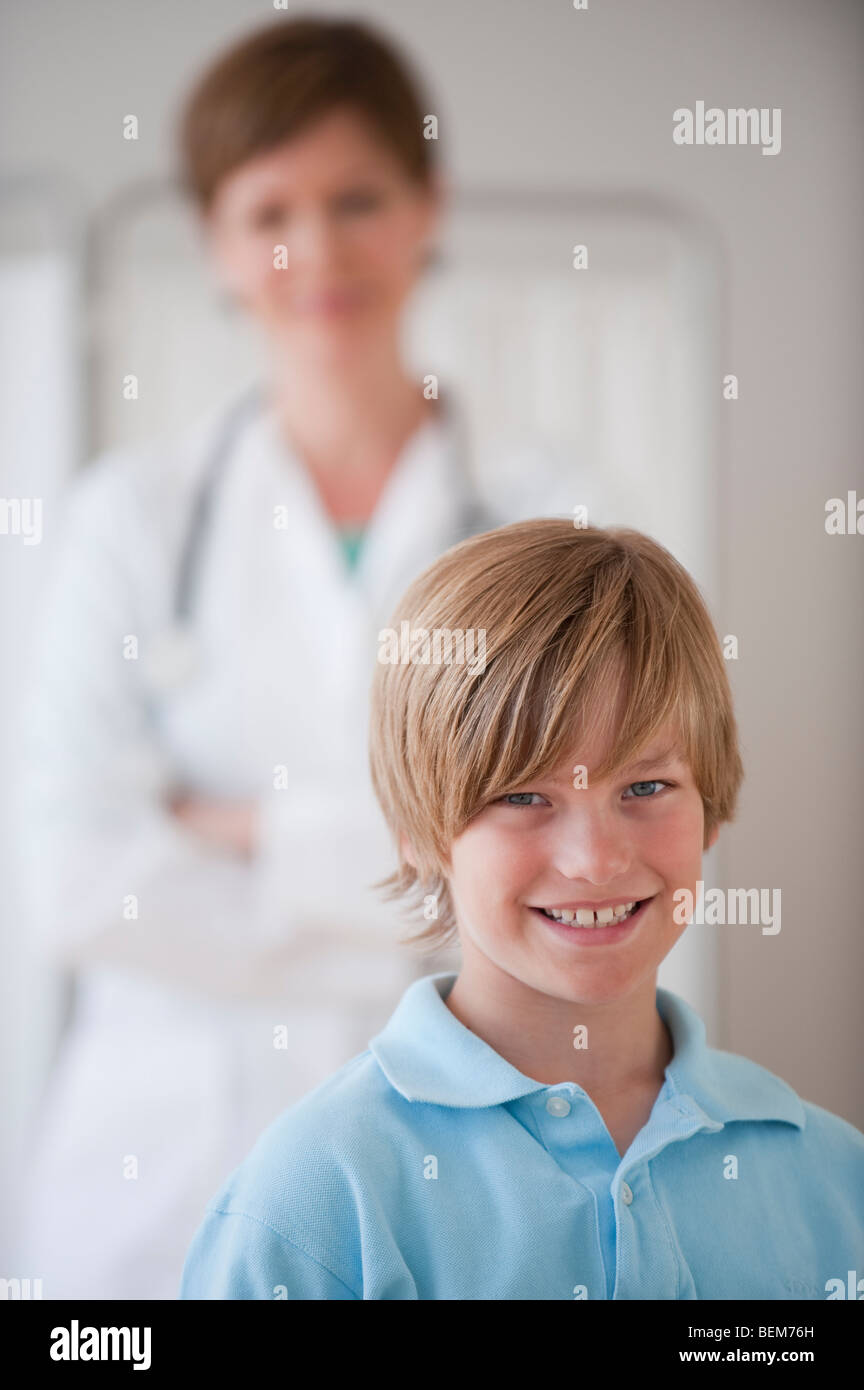 Female doctor with child Stock Photo