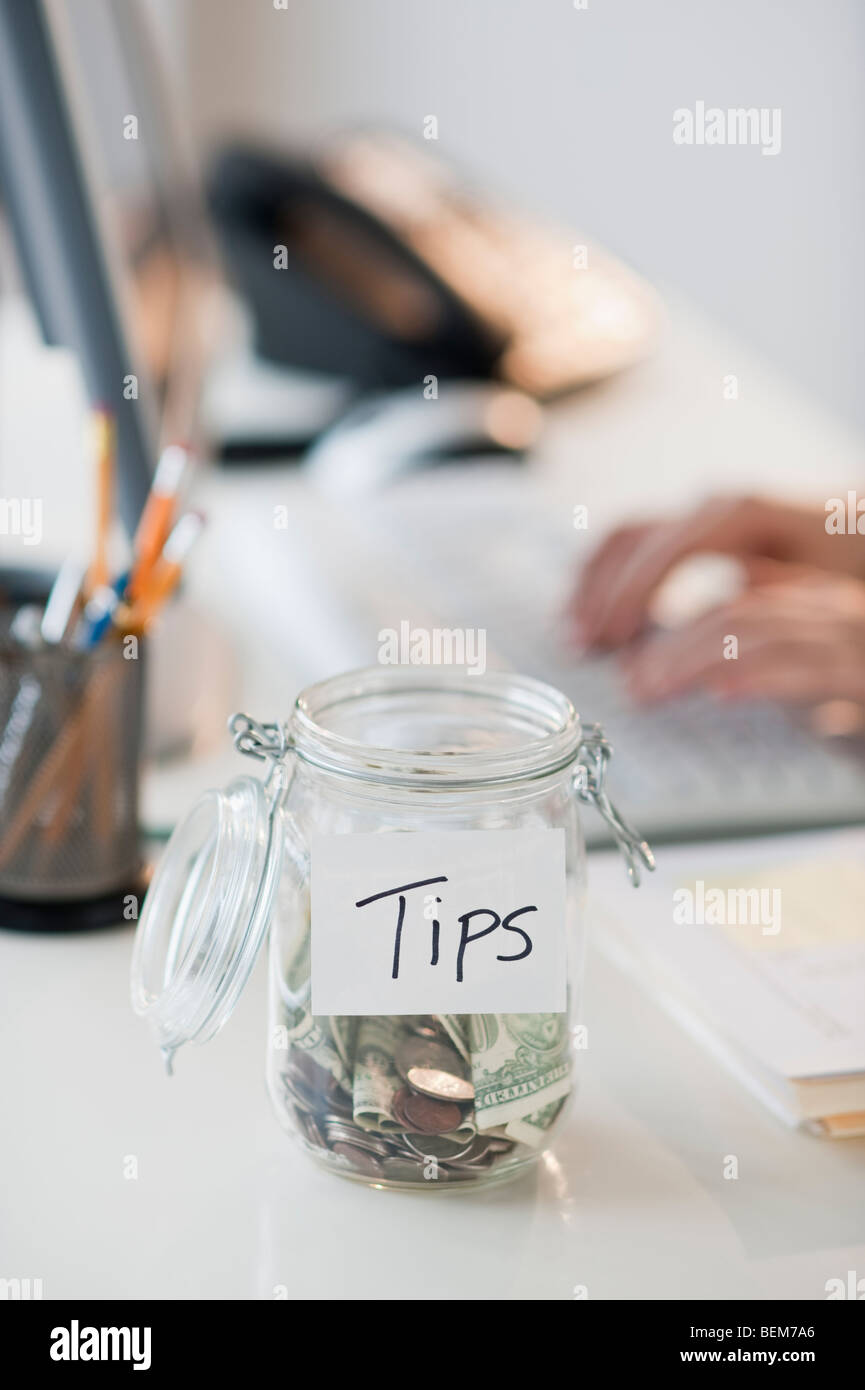 Tip jar Stock Photo