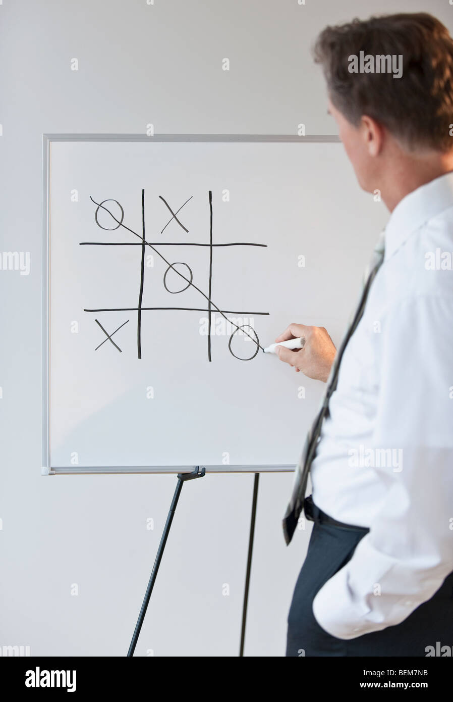 Businessman drawing concept for winning Stock Photo