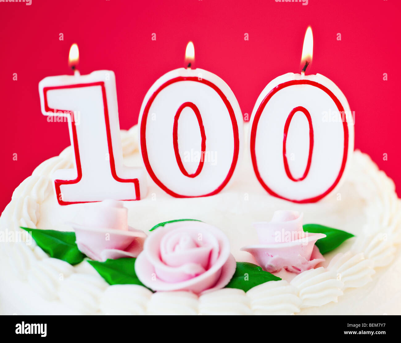 Birthday for one hundred years old Stock Photo