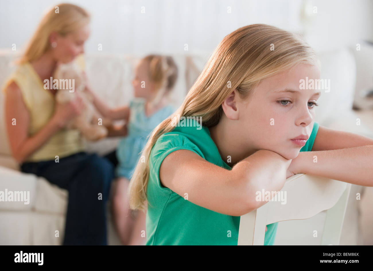 Child feeling left out Stock Photo