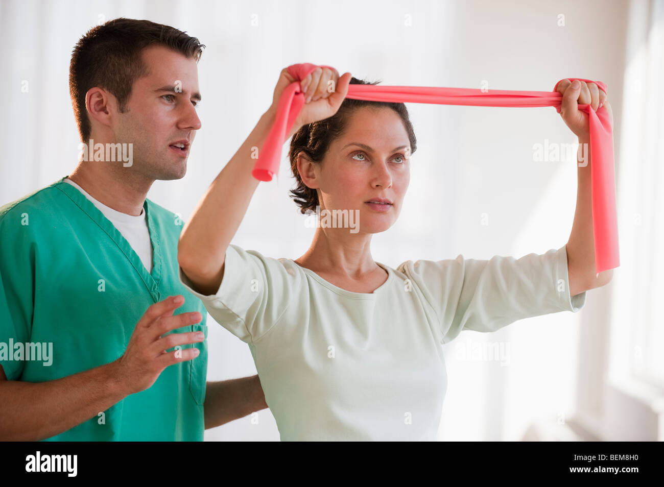 Therapist and patient Stock Photo