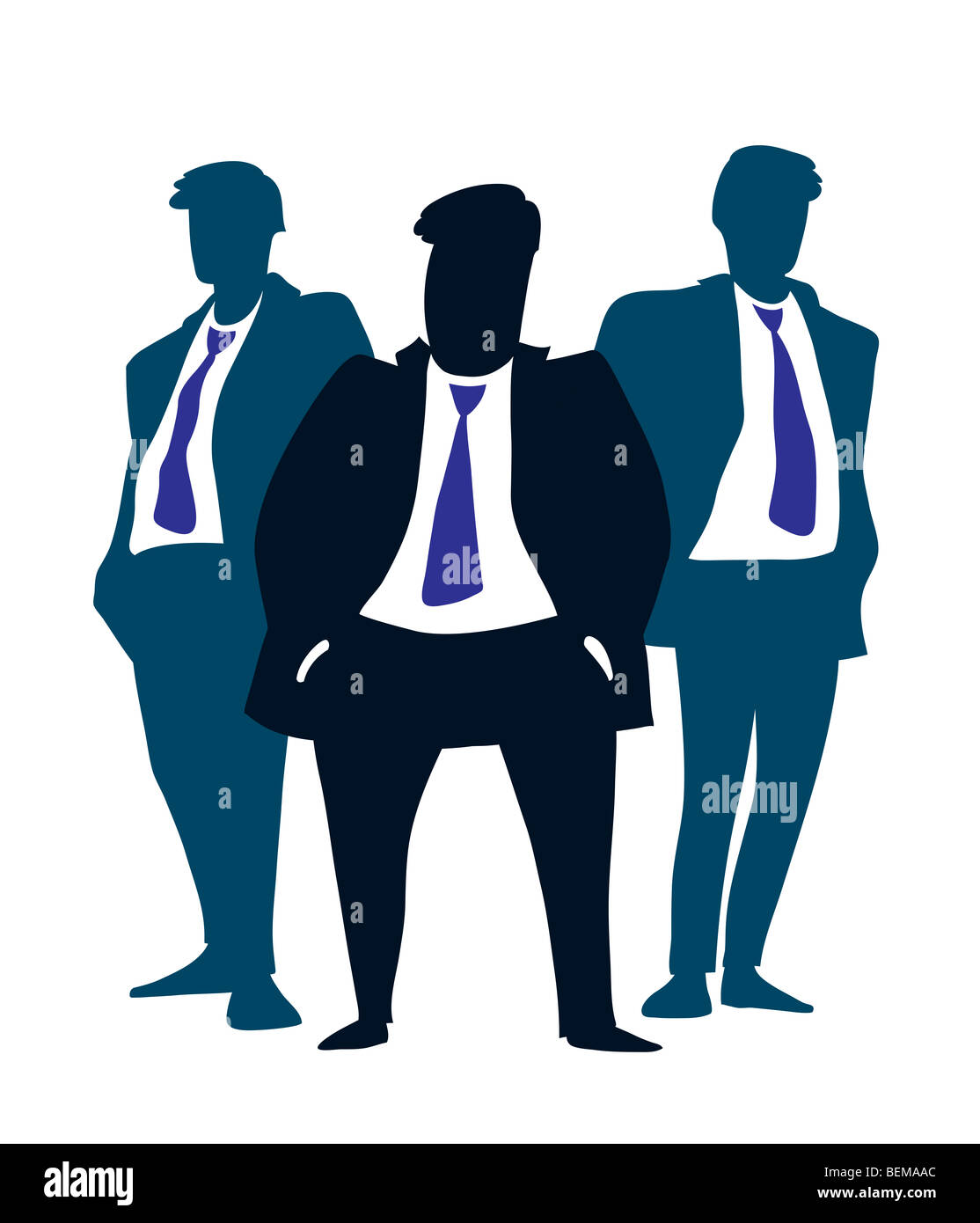 Businessman Leader with his team standing behind him Stock Photo Alamy