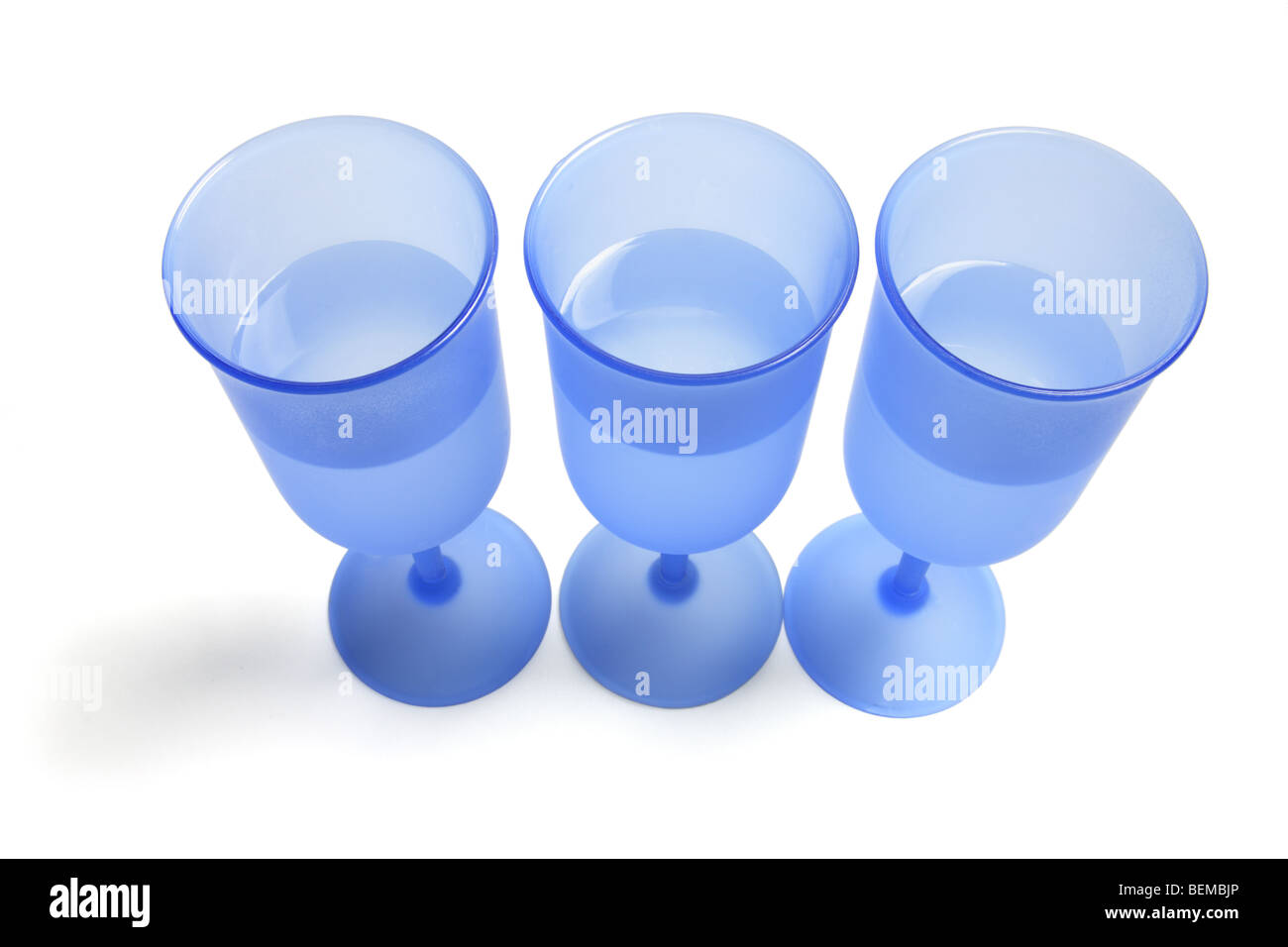 Blue Wine Glasses Stock Photo Alamy