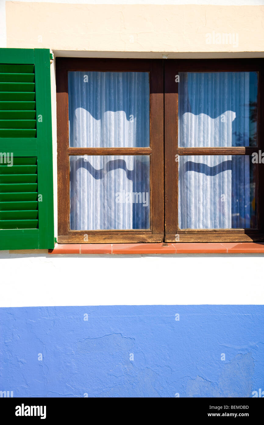 natural slightly cleaned image of shutters and window Stock Photo