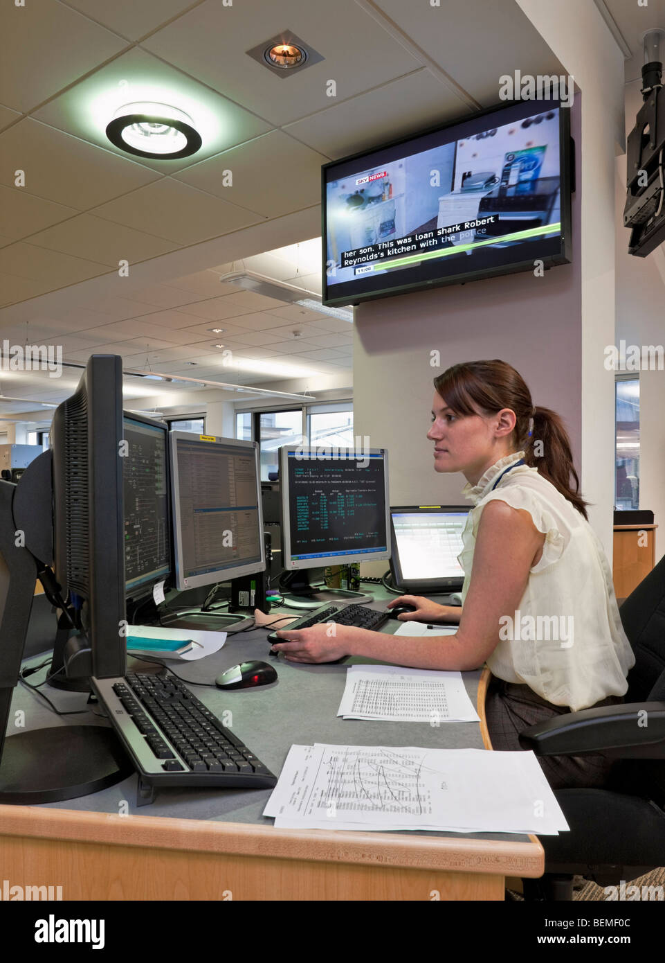 Network Rail Control Centre Stock Photo Alamy